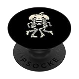 Klassische Tänzer Skelett und Kürbis Tanzen Halloween PopSockets Klebender PopGrip