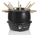 Bestron elektrisches Fondue Set für bis zu 8 Personen, mit 8x Fonduegabeln &...