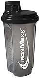 IronMaxx Eiweiß Shaker - Night Black 700ml | Proteinshaker mit Drehverschluss, Sieb &...