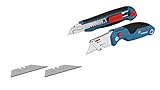 Bosch Professional 2 tlg. Messer Set (mit Universal Klappmesser und Profi Cuttermesser,...