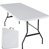 KESSER® Buffettisch Tisch klappbar Kunststoff 183x76 cm Campingtisch Partytisch...