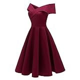 Kleid Damen Elegant Grünes Kleid Boho-Kleid Ärmellos Einfarbig Hohe Taille Kleid Swing...