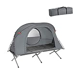 SoBuy OGS60-HG Feldbett mit Zelt Feldbett 4in1-Zelt mit Campingliege Schlafsack...