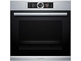 Bosch HSG636BS1 Serie 8 Einbau-Dampfbackofen, 60 x 60 cm, 1 L Wassertank, Made in Germany,...