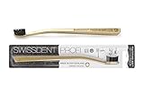 SWISSDENT PROFI WHITENING Zahnbürste, Single, Aktivkohle, gold, mit weichen...