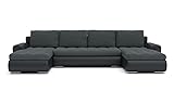 Mebligo - Ecksofa mit Schlaffunktion und Bettkasten Tokio III, Eckcouch aus Kunstleder,...