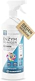 hauszauber® - Enzymreiniger [STARKER GERUCHSENTFERNER] 1000 ml - Gegen Katzenurin,...