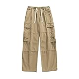 Cargohose Herren Cargo Baggy Hose Freizeithose Leichte Trekkinghose Übergröße Basic...