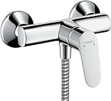 hansgrohe Focus - Duscharmatur Aufputz für 1 Verbraucher, Mischbatterie Dusche,...