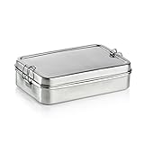 GOURMETmaxx Edelstahl Lunchbox | Brotdose | Nachhaltig und umweltfreundlich | Praktisch |...