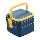 OFFSCH 1 Stk Tragbare Doppellagige Lunchbox Einfache Lunchbox Reise-lunchbox Brotdose Für...