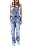 Onsoyours Damen Frauen Jeans Klassisch Hosenträger Latzjeans Lose Straight Fit Overall...