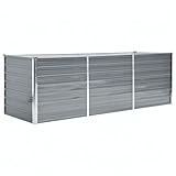 vidaXL Hochbeet Verzinkter Stahl 240x80x77 cm Grau Gartenbeet Pflanzbeet