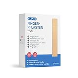 Fingerpflaster lang - in Textil 2cmx12cm - 50Stk - beige - Fingerstrips lang - Pflasterbox...