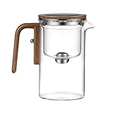 Wassertrennung Glas-Teekanne - 720 ml Glas-Teekanne mit Teesieb | Abnehmbares Design...