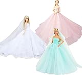 Abree 3 Stück Kleider Set Abendkleid Ballkleid Prinzessin Kleidung Dress Bekleidung mit...