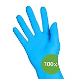 Kemes Nitrilhandschuhe Blau 100 Stück Latexfrei Puderfrei Einweghandschuhe blue Nitril...