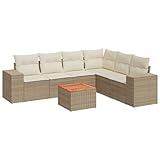 Tidyard 7-TLG. Garten-Sofagarnitur mit Kissen Gartenmöbel Set Outdoor Lounge Sofa...