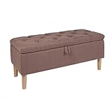 riess-ambiente.de Chesterfield Truhenbank Castle 100cm Coffee Sitzbank...