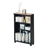 YAMAZAKI Tower Badrollwagen, Stahl, Schwarz, One Size