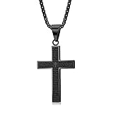 MERTTURM Kreuz Halskette für Herren, Schmuck Edelstahl, Kreuz Anhänger mit...