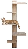 Kerbl Pet Wandkratzbaum Timber für Katzen, Natur/grau