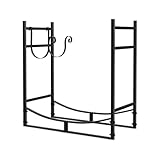 SCENDOR GARDEN Brennholzregal für Kaminholz Robuster Holzlager Rack 76,2 x 30 x 76,2 CM...