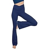 Jogginghose Damen Yogahose Lang Sport Leggings Damen High Waist Schlaghose Yoga Hose Slim...