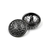 10PCS Kleidung Knopf - Retro Hollow Sewing Button Shank Runde Geformte Metall Button Set...