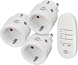 Brennenstuhl Comfort-Line Funksteckdosen-Set Mini 3+1, 3er Funkschalt-Set...