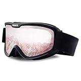 DUDUKING Skibrille Anti-Fog Snowboardbrille Doppel-Objektiv OTG UV-Schutz Winddicht...