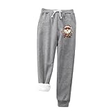 Weihnachtliche Loungewear für Damen in Übergröße, warme Trainingshose für den Winter,...