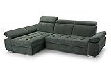 Ecksofa mit Schlaffunktion Bettkasten Whisper - Klappsofa Couch l Form - Couch mit...