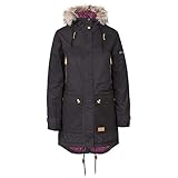 Trespass Clea, Black, M, Wasserdichte Jacke mit Einrollbarer Kapuze für Damen,...