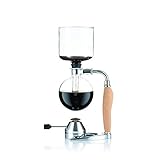 Bodum Mocca Vakuum-Kaffeebereiter, 4 Tassen, 0.5 l mit Gasbrenner, Edelstahl, 0.5l Grau