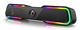 Bazivve Bluetooth PC Lautsprecher, RGB Computer Soundbar Lautsprecher für PC,...