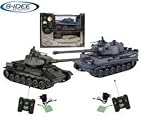 s-idee® 01919 2 x Battle Panzer 1:28 German Tiger T-34 mit integriertem...