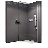 BERNSTEIN® Duschwand Glas Duschabtrennung Walk-In Dusche Nano ESG Echtglas Duschtrennwand...