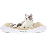 Aibuddy Katzenkratzer, Kurvenkratzmatte, wendbar, aus Karton, Lounge-Bett mit...