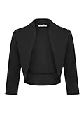 DANAEST Damen Bolero Festlich Strickjacke Elegant Schulterjacke 3/4 Ärmel Kurz Top (708),...