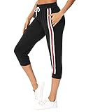 Sykooria Damen 3/4 Jogginghose Trainingshose High Waist Sporthose Yoga Hosen Freizeithose...