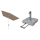 Doppler 461456846AZ Aluminium Crank Umbrella SL-AZ, Rechteckiger Sonnenschirm, 190x290 cm...