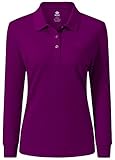 AjezMax Damen Golf Poloshirt Langarm Sport Polohemd Wintershirts mit Kragen...