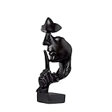 LQKYWNA Abstrakte Skulptur, Silence is Golden Statue Moderne Minimalistische Abstrakte...