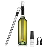 Cieex Weinkühlstab Edelstahl Weinkühler Set, Flaschenkühler Dekanter Wein...