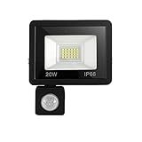 KUWUNG 20W LED Strahler Außen mit Bewegungsmelder, 1800LM Superhell LED Aussenstrahler...