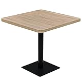 vidaXL Bistrotisch MDF Stahl Quadratisch 80x80x75cm Eichenoptik Stehtisch