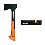 Fiskars Universalaxt, Inklusive Klingen- und Transportschutz, Länge: 35,5 cm, X7-XS &...