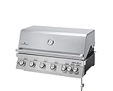 GRANDSTATE Merlin 641, Built-In Einbaugrill, 6 Brenner Gasgrill, mit Gussrosten, 1x...