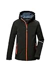 killtec Jungen Softshelljacke/Outdoorjacke mit Kapuze KOW 366 BYS SFTSHLL JCKT, schwarz,...